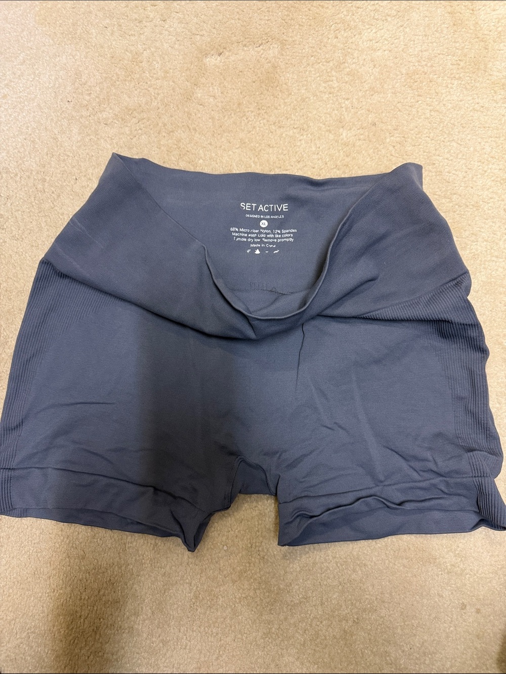 SET ACTIVE Women’s navy Seamless Bike Shorts